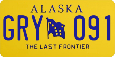 AK license plate GRY091