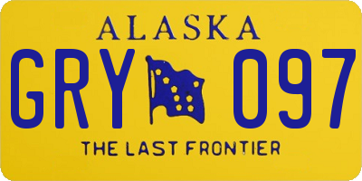 AK license plate GRY097