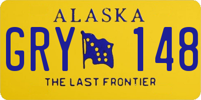 AK license plate GRY148