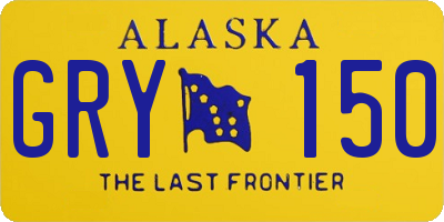 AK license plate GRY150