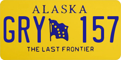 AK license plate GRY157