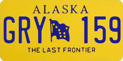 AK license plate GRY159