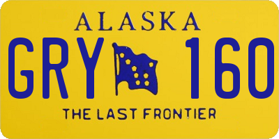 AK license plate GRY160