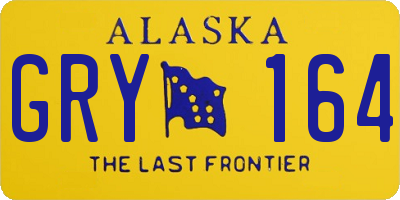 AK license plate GRY164