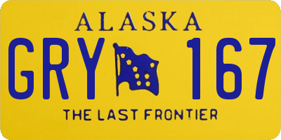 AK license plate GRY167