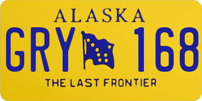 AK license plate GRY168