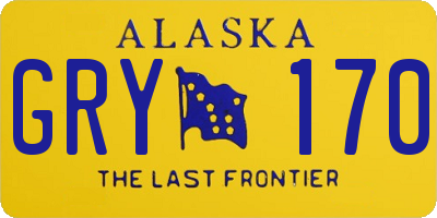 AK license plate GRY170