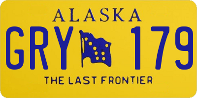 AK license plate GRY179