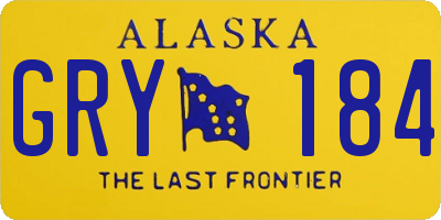 AK license plate GRY184