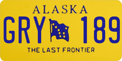 AK license plate GRY189