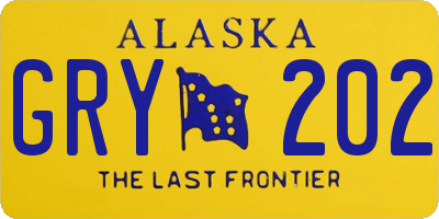 AK license plate GRY202