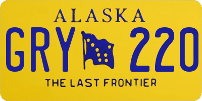 AK license plate GRY220