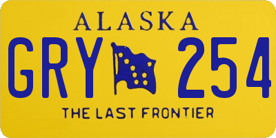 AK license plate GRY254