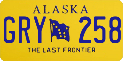 AK license plate GRY258