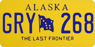 AK license plate GRY268