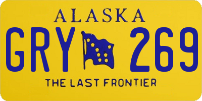 AK license plate GRY269