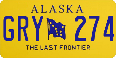 AK license plate GRY274