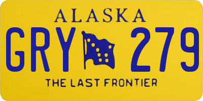 AK license plate GRY279