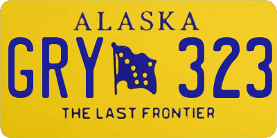 AK license plate GRY323