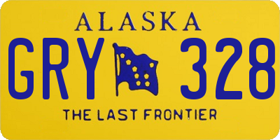 AK license plate GRY328