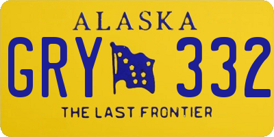 AK license plate GRY332