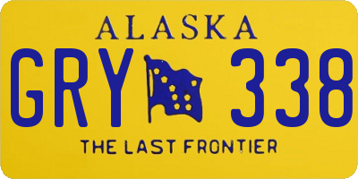 AK license plate GRY338