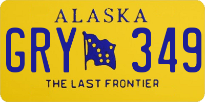 AK license plate GRY349