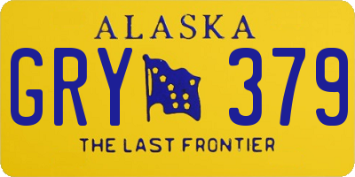 AK license plate GRY379