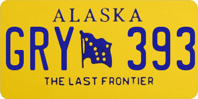 AK license plate GRY393