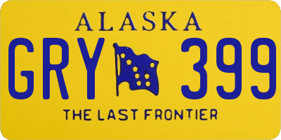 AK license plate GRY399