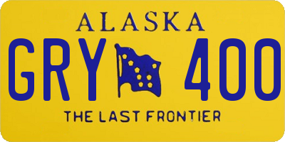 AK license plate GRY400