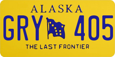 AK license plate GRY405
