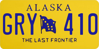 AK license plate GRY410