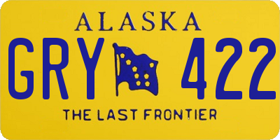 AK license plate GRY422
