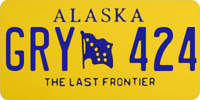 AK license plate GRY424