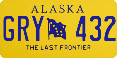 AK license plate GRY432