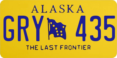 AK license plate GRY435