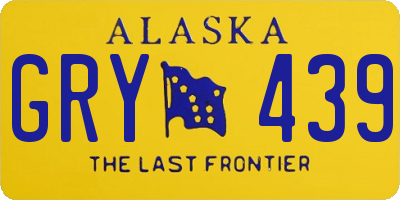 AK license plate GRY439