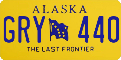 AK license plate GRY440