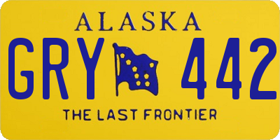 AK license plate GRY442