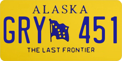 AK license plate GRY451