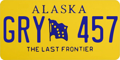 AK license plate GRY457