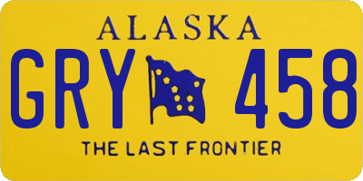 AK license plate GRY458