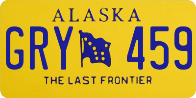 AK license plate GRY459