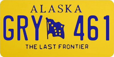 AK license plate GRY461