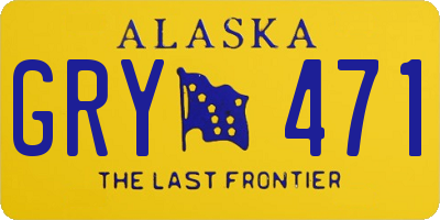 AK license plate GRY471