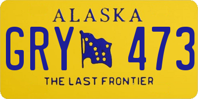 AK license plate GRY473
