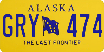 AK license plate GRY474