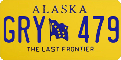 AK license plate GRY479