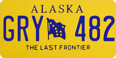 AK license plate GRY482